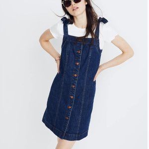 Madewell denim tie strap mini dress in size